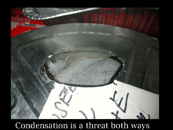 condensation inside cooling can